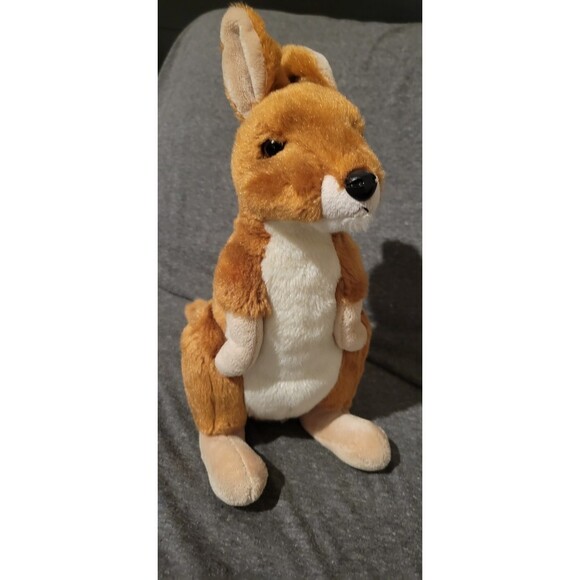 Aurora World Kangaroo Standing Tan Brown Plush Realistic Stuffed Animal Toy 12" - Picture 3 of 9